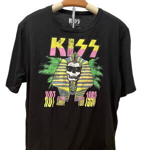 Women's KISS Tour Black Short Sleeve Oversized Graphic T-Shirt - Size L/XL - NWT